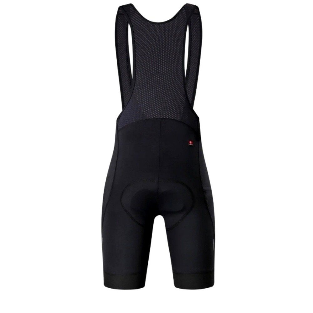 Santic Cycling Bib Shorts Mens XL Black Excellent Padded Mesh Pockets Reflective